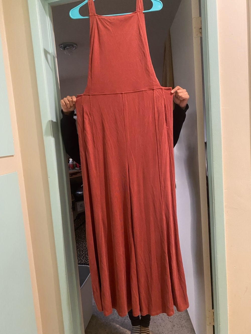 Free People Wide Leg Jumpsuit in Rust
